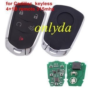 For Cadillac smart keyless 4+1 button remote key with 433 mhz 2016-2020 Cadillac CT6 FCC ID: HYQ2EB GM Part: 13598538