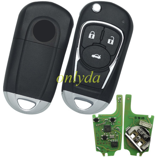 For XHORSE VVDI English Version 3 Buttons  XKBU03EN  Buick Style Wire Universal Remote Key   VVDI Key Tool VVDI2