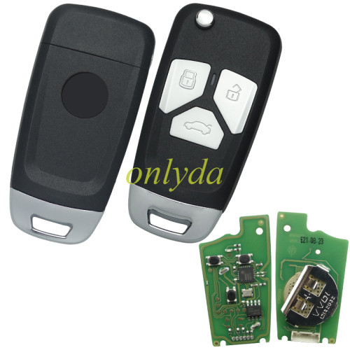 For XHORSE VVDI  Audi Style Universal Flip Remote Key With 3 Button XKAU01EN