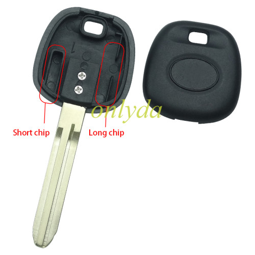 transponder key blank Toy43 blade  with carbon chip part and  TPX long chip part