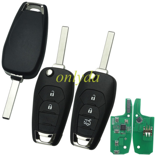 For Chevrolet 2/3 button remote key  with 4A chip 434mhz,aftermarket (please choose key shell )