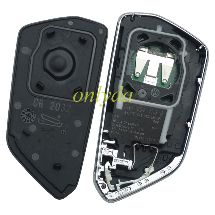 For VW original 3 button remote key with 434mhz   MQB49   5HG959753B