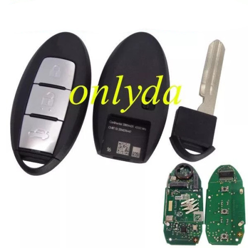 For Nissan Teana 3B keyless  remote 434mhz chip:chip:7945M  (4Achip) Continental:S180144311 CMIIT ID:2014DJ6447
