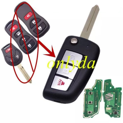For Nissan 3B modified  remote  315mhz/433mhz electronic wave modle