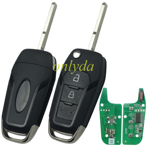 For Ford 2 button remote key with hitag pro ID49 Chip  with 433mhz  EB3T-15K601-BA