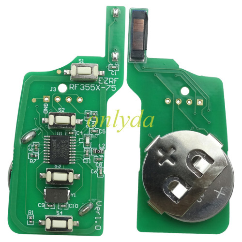 Upgrade for BMW CAS2 systerm remote flip key 3 button with 315mhz/433mhz/868mhz with electric 46 chip
