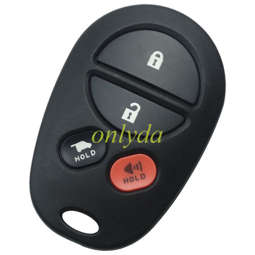 For Toyota 4 button remote key shell