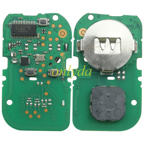 For Chery smart 3 button remote key with original cover and aftermarket PCB with 7953chip with 434mhz