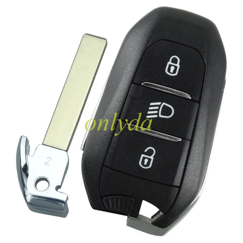 For Citroen 3 button remote key blank with light button