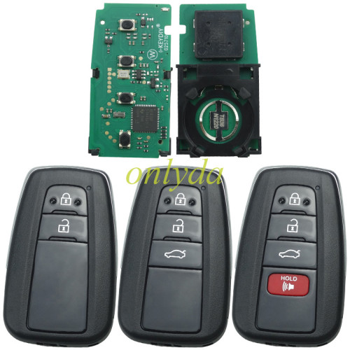 KEYDIY TB36-2 TB36-3 TB36-4 with 8A/Toyota H chip KD Smart Key Universal Remote Control