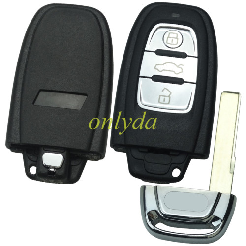 For Audi 3 button remote key shell with blade with RS badge