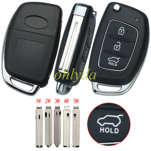 For Hyundai 3 button remote key blank