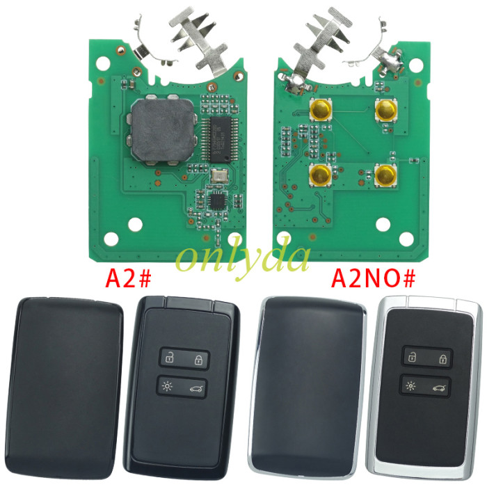 keyless card for Renault Megane IV with 4button  HITAG AES 4A  chip -434mhz CMIIT ID:2014DJ3371  Espace V Megane IV 2016-  Renault Megane4  2016-  Renault Talisman  2016-  Renault Espace 5  2015-  Renault Kadjar（please choose the shell）