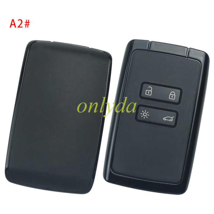 keyless card for Renault Megane IV with 4button  HITAG AES 4A  chip -434mhz CMIIT ID:2014DJ3371  Espace V Megane IV 2016-  Renault Megane4  2016-  Renault Talisman  2016-  Renault Espace 5  2015-  Renault Kadjar（please choose the shell）