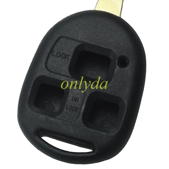 For Toyota upgrade 3 button key shell with TOY48-SH3 blade with badge