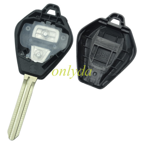 For Isuzu Uncut Blank Key Blade Keyless Key Case Shell Isuzu D-Max 2 Button Remote Key Shell Case