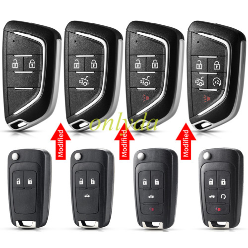 For Chevrolet  modified 2/3/3+1/4+1/remote key blank (pls choose button )