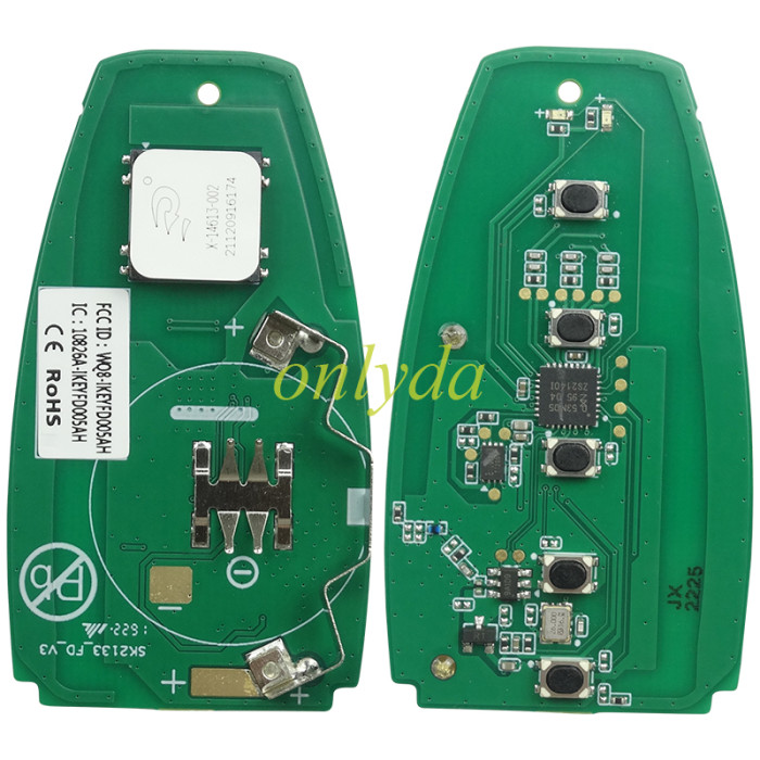 AUTEL For Ford 5 Buttons Smart Key Universal Remote used for MaxiIM KM100/IM508/IM608 can apply for the frequnecy from 868mhz to 902mhz