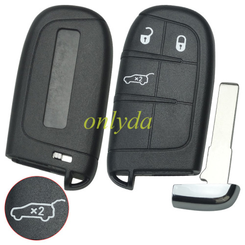 For Chrysler 3 button remote key shell with blade with SUV