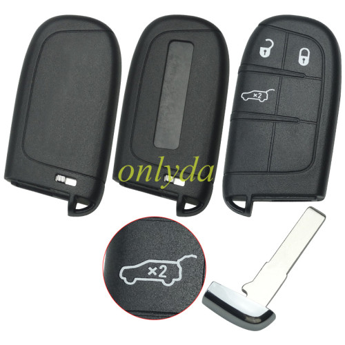For Chrysler 3 button remote key shell with blade with SUV