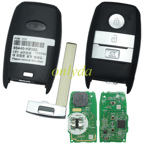 For  for Kia río STONIC 2017+ OEM PCB +aftermarket shell 433MHz  8A Smart Key  FCCID：95440-H8100