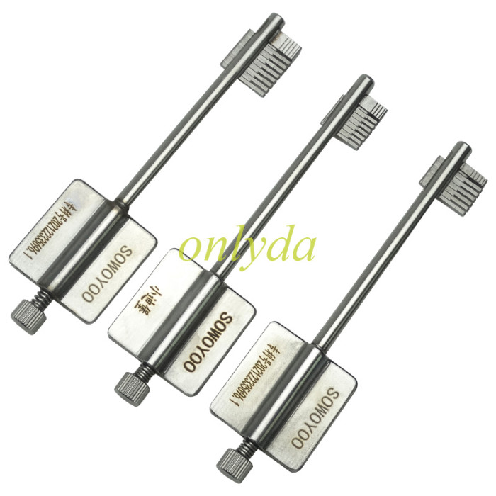 SOWOYOO Diebold tool three-piece set Variety flagpole key three-piece set Locksmith practice tools