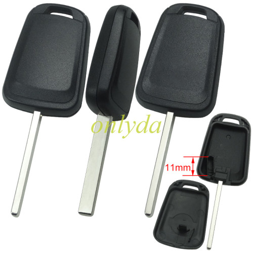 For  Chevrolet transponder key shell with HU100 blade，can put TPX long chip with badge