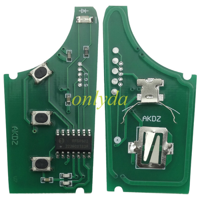 for hyundai IX35 3 Button remote key with 433mhz