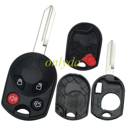 For Ford 4 button remote key shell(3 parts)