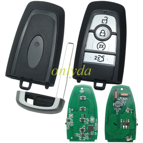 For 4 button keyless remote key with 315/434/868mhz with 49chip ncf295xf HS7T-15K601-CB A2C93142400 Ford F-Series 2015-2017