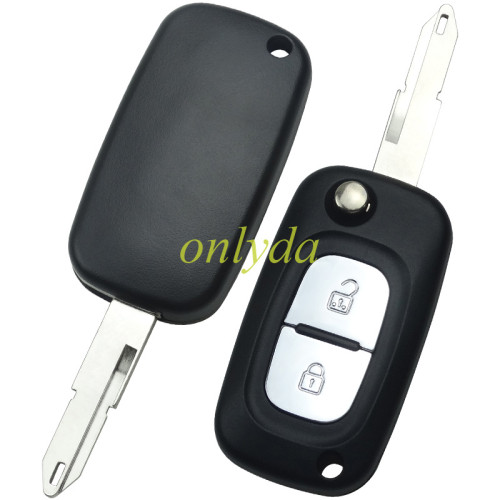 For  Renault 2 button flip remote key shell with NE73 blade