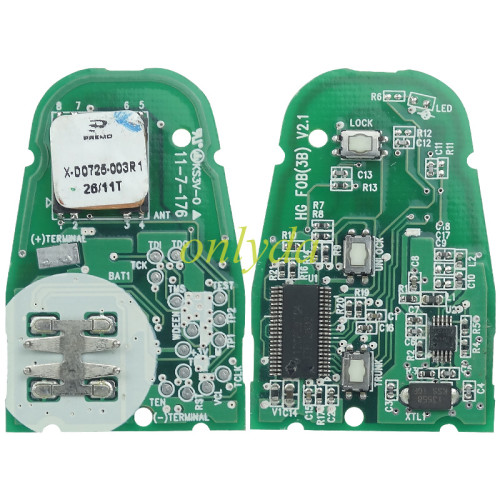 Original for Kia 3  button remote key with 434mhz with 4D60+dst40 chip  PN:16C6D5TG4