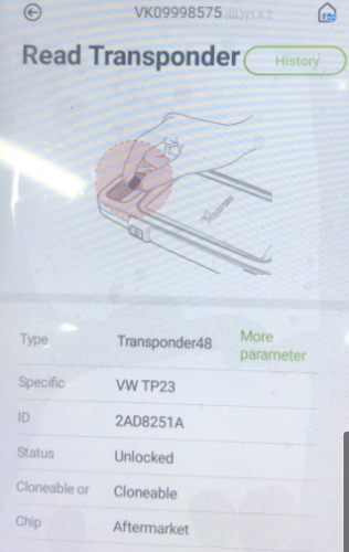 Aftermarket ID48 CAN Transponder  for VW encrypted (TP23)