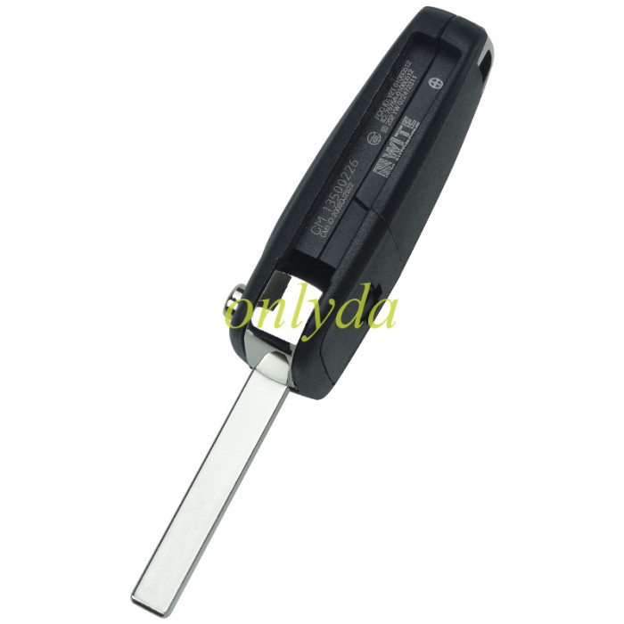 For Chevrolet 3 button remote key blank with cross badge  with HU100 blade