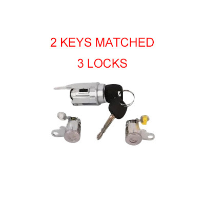 2 Key matched 3 locks 69005-35840 Ignition lock + door lock