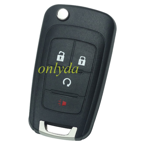 For Chevrolet 3+1 button remote key blank with HU100 blade