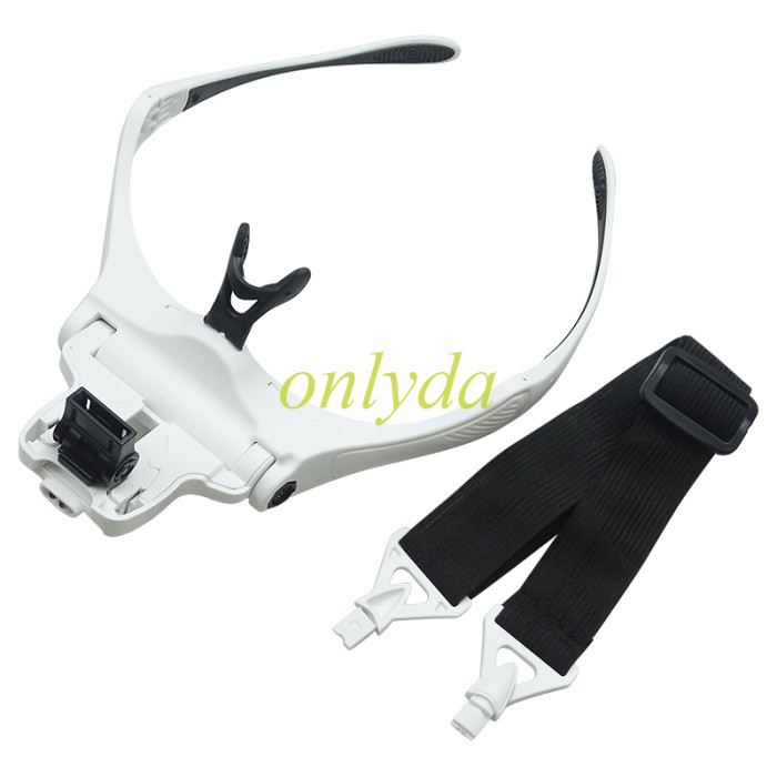 For  head-mounted magnifying glasses - with LED lights（5 group lens-1.0X--1.5X-2.0X-2.5X-3.5X) Two hands can be used.with two LED lamps,bracket and headband is interchangeable