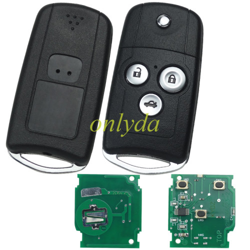 Honda Civic 3 button remote  with 434MHZ , ID46 / PCF7936 transponder