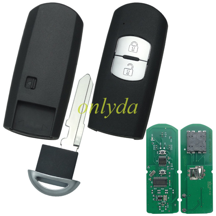 For kydz brand Mazda CX7 2 button keyless Smart remote key with 434mhz with 4D63 chip PCB SKE11B-04