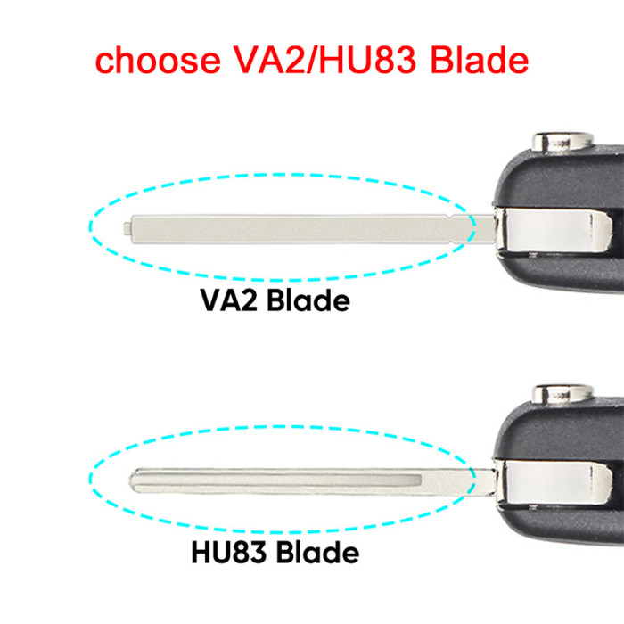 Modified for Citroen key shell with 3 button with light button with  battery clamp/without battey clamp,please choose the blade