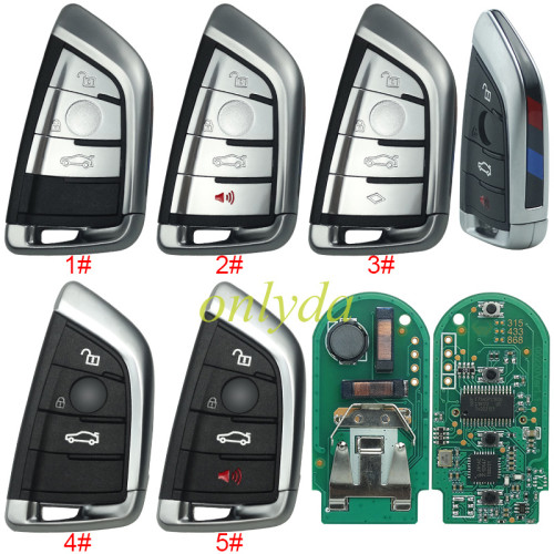 For BMW  X5 keyless 4button  remote key with PCF7953P chip-868mhz FSK               5AF 011926-11 BMW 9337242-01 CMIIT ID:2013DJ5983