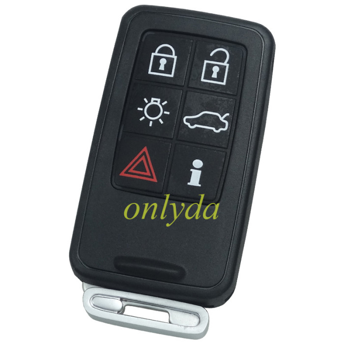 For Volvo smart keyless 6  button  remote key with 433mhz/868mhz/902.4mhz with hitag PCF7945 chip with original PCB with OEM shell used on Volvo S60,XC70,S80,XC90,XC60,V60 from 2008. with original PCB with OEM shell , pls choose mhz