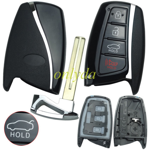 For hyundai 3+1 button remote key blank with blade