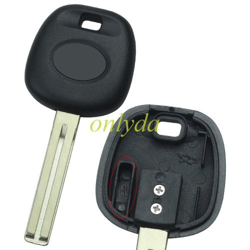 For Toyota transponder key blank TOY48 blade with badge with  carbon chip part