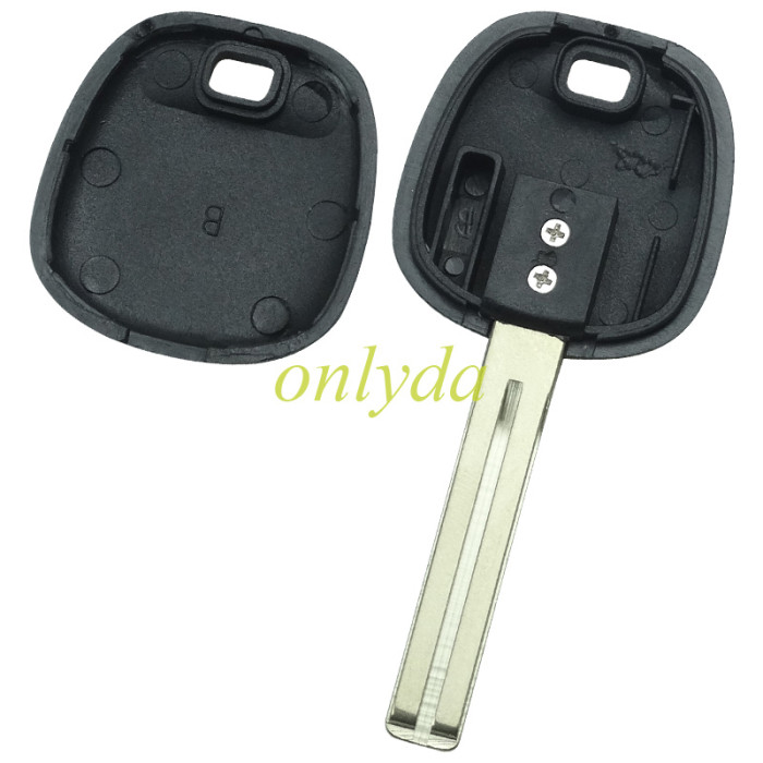 For Toyota transponder key blank TOY48 blade with badge with  carbon chip part