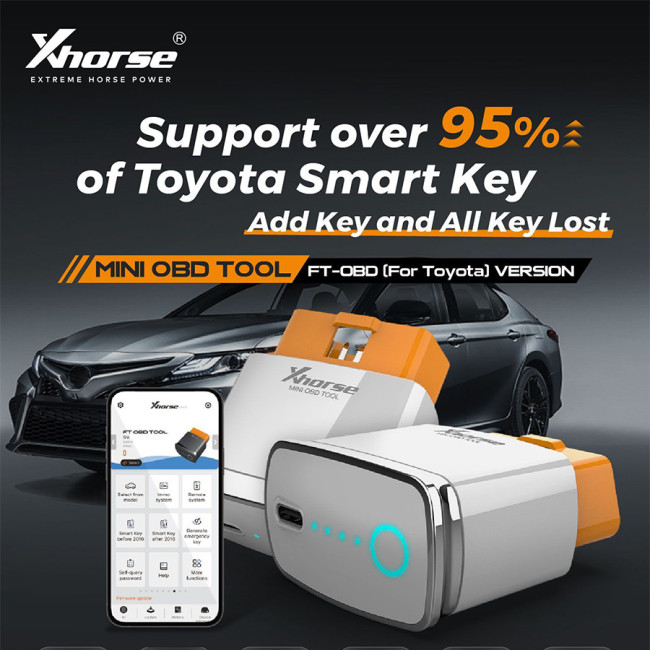 Xhorse XDMOT0GL MINI OBD Tool FT-OBD for Toyota Smart Key Support Add Key and All Key Lost