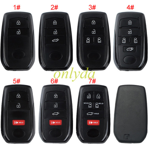 For Toyota 5 button remote key blank