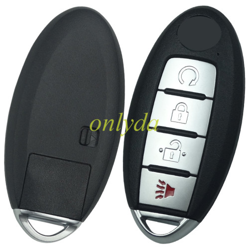 For nissan 3+1 button remote key blank with bage