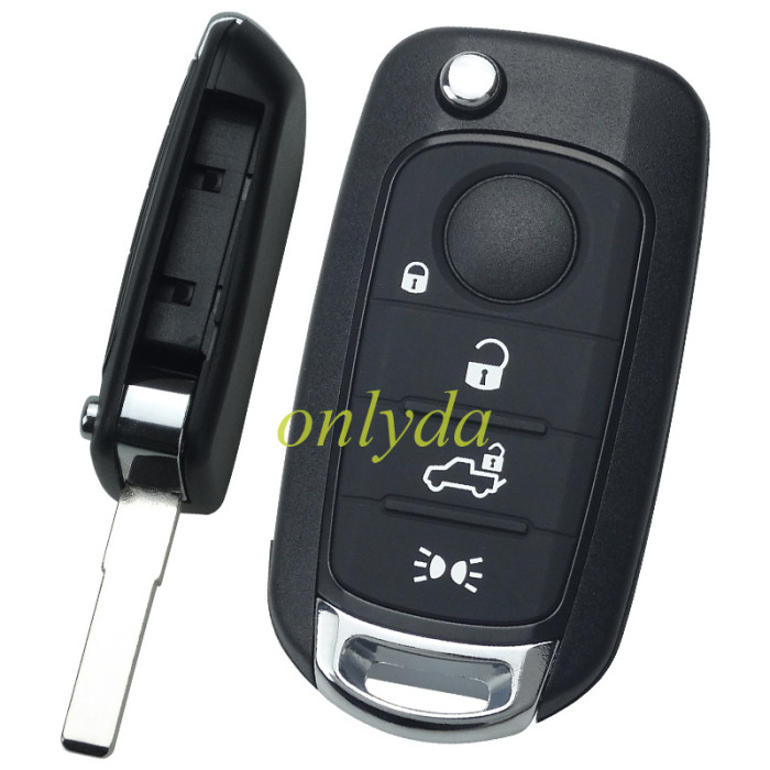 For 2016-2018 Fiat Egea 500X TIPO 4 button flip remote key 434mhz   with  MQB 48 chip Megamos AES 48 & SIP22   Model: I6FA   original PCB + after market keys shell