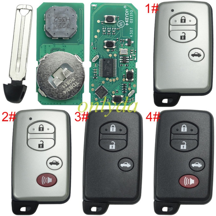 KEYDIY TDB03-3 TDB03-4 TDB03-3 TDB03-4  KD Smart Key Universal Remote Control With Toyota 4D chip ,please choose the key shell